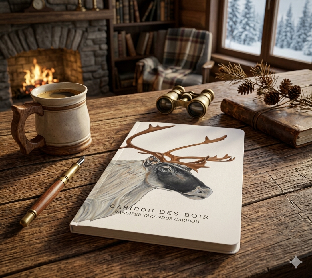 Carnet de notes illustré – Collection Faune Canadienne : Le Caribou des bois